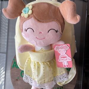 Adorable Plush Doll with Yellow Dress